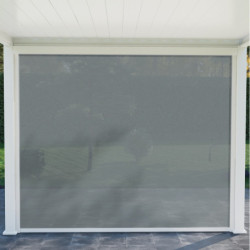 Store latéral en alu blanc pour pergolas bioclimatique 3m Ombrea