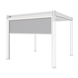 Store latéral en alu blanc pour pergolas bioclimatique 3m Ombrea