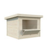 Stand de vente Lenna 9m² - en bois brut - madriers 28mm - Palmako