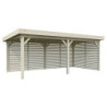 Kiosque de jardin Lenna 17,64m² - en bois brut - madriers 28mm - Palmako