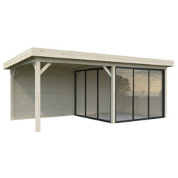 Pavillon Lenna 17,64m² - avec terrasse et baies vitrées - Palmako