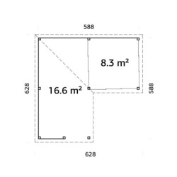 Pavillon Lenna 34,6m² - terrasse avec comptoir - vitrage - Palmako