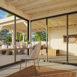 Pavillon Lenna 34,6m² - terrasse avec comptoir - vitrage - Palmako