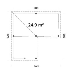 Pavillon Lenna 34,6m² - terrasse 9m² avec comptoir - vitrage - Palmako