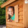 Cabane pour enfants en bois lasuré - toboggan bleu MY HOUSE - FUNGOO