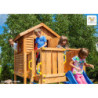 Cabane pour enfants en bois lasuré - toboggan bleu MY HOUSE - FUNGOO
