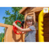 Cabane pour enfants en bois lasuré - toboggan vert MY HOUSE - FUNGOO