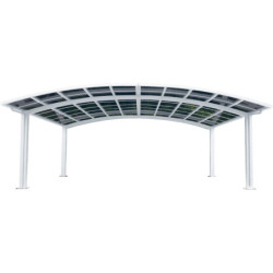 Carport double 30m² en aluminium et polycarbonate transparent EAGLE - X-METAL