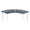 Carport double 30m² en aluminium et polycarbonate transparent EAGLE - X-METAL