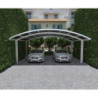 Carport double 30m² en aluminium et polycarbonate transparent EAGLE - X-METAL