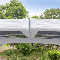 Carport double 30m² en aluminium et polycarbonate transparent EAGLE - X-METAL