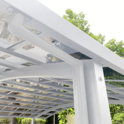 Carport double 30m² en aluminium et polycarbonate transparent EAGLE - X-METAL
