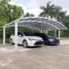 Carport double 30m² en aluminium et polycarbonate transparent EAGLE - X-METAL