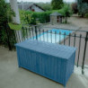 Coffre de jardin lasuré bleu - 0,6m² - Habrita