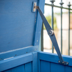 Coffre de jardin lasuré bleu - 0,6m² - Habrita