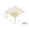 Pergola adossée 420x420cm - traité autoclave - Narbonne - Maderland