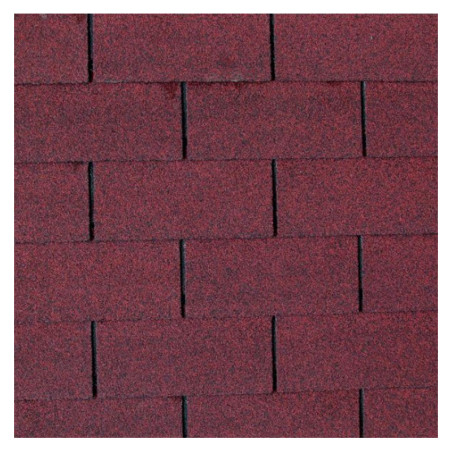 Shingles rectangulaires rouge - 3m² - pour abris de jardin Palmako